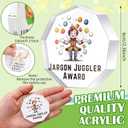 30 Pcs Funny Trophy Awards Gifts Bulk Employee Appreciation Week Gift Mini Acrylic Reward Teacher Nurse Coworker Team Small Clear Acrylic Medallions for Office