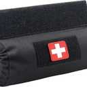 WYNEX Tactical First Aid Drop Dump Pouch, Medical Trauma Roll Up Drop Pouch EMT IFAK Sub Abdominal Carrying Bag with Hook-N-Loop for Chest Rig Vest (Black)
