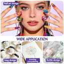 MJB Drenubal 12 Color Color Nail Art Pens, Nail Polish Pens Set Drawing Painting Point Liner Acrylic Painted Pen Kit, Waterproof and Quick-drying Nail for DIY Nails Art Design Manicure Tools