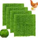 Chicken Nesting Pads Set 1212"-Washable Artificial Grass Nesting Pads-for Chicken Coopsfor Chicken Coop and Pet Garden Lawn Indoor Outdoor (4 Pack) (Green)
