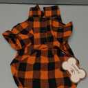 PUPTECK Plaid Fall Dog Shirt, Cute Puppy Cat Polo T-Shirt, Soft Pet Clothes Boy for Small Medium Dogs, S