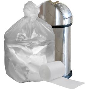 Plasticplace W55HDC1 55-60 gallon Trash Bags 12 Microns Clear High Density Garbage Can Liners 36 x 60 (200Count)