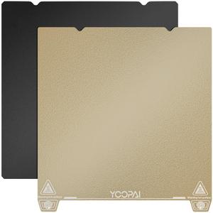 YOOPAI Double-Sided PEI Sheet and Flexible Magnetic Build Plate Kit, 235x235mm 3D Printer Bed Platform for Creality Ender 3 V3 SE/KE /K1/K1C/ Ender 3/Ender 3 V3/3 Pro/ 5 S1/ 3 S1 Pro/3 Neo, Gold