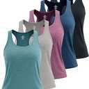 1 Pack: Womens Quick Dry Fit Ladies Tops Blouse Tee Athletic Yoga Workout Running Gym Active Tees Exercise Women Racerback Sleeveless Flowy Fitness Loose Fit Moisture Wicking Tank Top - Set 1,S, Black