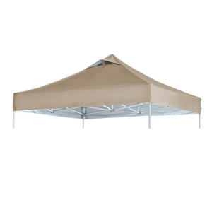 Beige Commercial Replacement Canopy Top for 160× 135in Straight Leg Pop Up Canopy Tent with Air Vent