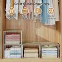6 Pack Closet Organizers And Storage, Stackable Closet Shelf Organizer Storage Bin Basket For Clothes Sweaters With Top Board, Widened Opening, Heightened Height, Large Capacity, Sturdy, Space-saver