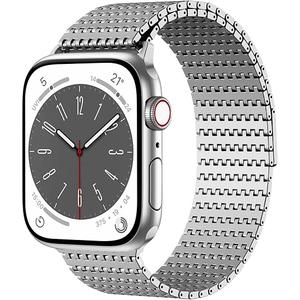 Magnetic Mesh Loop Band Compatible with Apple Watch Band 49mm 46mm 45mm 44mm 42mm 40mm 41mm 38mm Men Women, Stainless Steel Adjustable Metal Strap for iWatch Series 10 9 8 7 6 5 4 3 2 1 Ultra SE