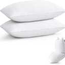 puredown Goose Feather Down Pillows Standard Size Set of 2, Soft Fluffy Luxury Hotel Collection Bed Pillow for Back, Stomach or Side Sleeper.