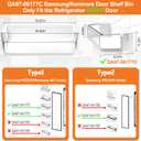 UPGRADED DA97-06177C Refrigerator Door Shelf Bin Compatible with Samsung Refrigerator Door Shelf Replacement Parts RSG257AARS RS22HDHPNSR Door Shelf Bin Upper Right RSG257AABP DA97-06177B DA63-04205