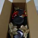 FORUP Christmas Centerpiece, Christmas Candle Holders, Christmas Tabletop Poinsettia Centerpiece with 3 Flameless Candle, Romantic Holiday Candelabrum for Home Party Christmas Table Mantel Decorations