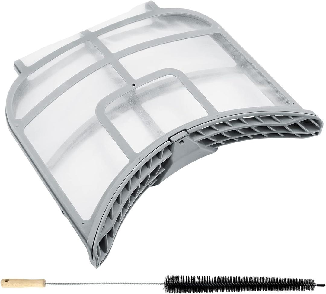 ADQ73373201 Dryer Lint Filter for LG and Kenmore Dryer, DLEX9000V DLEX8000V DLEX8000W DLGX5001V DLEX5000V DLGX8001W DLEX8100V DLEX5000W DLEX5005K ADQ733732 PS7787727 Clothes Vent Trap Cleaner Brush