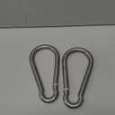 Large Carabiner Clip Hooks, 2pcs 7 inch Carabiners Heavy Duty, 304 Stainless Steel Spring Snap Hook Fits Camping Hanging Hiking Weight Lifting, Metal Clips for Rope or Chain