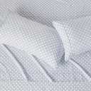 Amazon Basics Lightweight Microfiber 4-Piece Bed Sheet Set, King, Aqua, Printed
