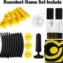 Roundnet Game Set with Balls and Patented Net, Lawn, Beach, Backyard Outdoor Game for Adults and Family