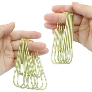 15Pcs 4 Inch Jumbo Paper Clips, Gold Coated Large Reusable Big Paperclips for Office School Home Document Organizing