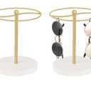 Mkono Sunglasses Organizer Glasses Holder Stand Sunglass Storage Display Eyeglasses Rack for up to 12 Pairs of Eyewear Glasses for Table Dresser Desk Countertop Bedroom, Set of 2, Gold