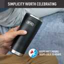 THERMOS ICON SERIES, Stainless Steel Tumbler with Slide Lock, 18 Ounce, Matte Stainless Steel