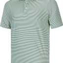 Willit Men's Golf Polo Shirts Short Sleeve Striped Performance Moisture Wicking, Yellow Stripe, XXL