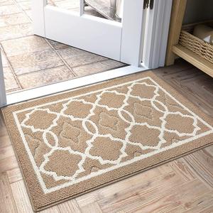 CHICHIC Khaki Indoors Doormat 36x24 Inch Welcome Mat Front Back Indoors Door Mats for Home Entrance Entry Way Entry Rugs Floor Mat Machines Washable Inside Non Slip Outdoors Rugs