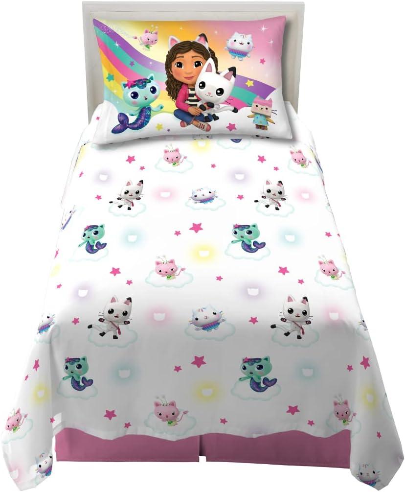 Franco DreamWorks Gabby's Dollhouse Kids Bedding Super Soft Sheet Set, 3 pcs, Twin