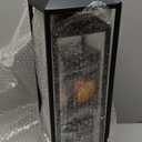 22'' 19'' Large Lanterns Decorative Outdoor Indoor, Set of 2 Black Metal Candle Lanterns Halloween Lanterns Modern Farmhouse Floor Lanterns Decorative for Home Decor, Mantle, Patio, Porch, Garden