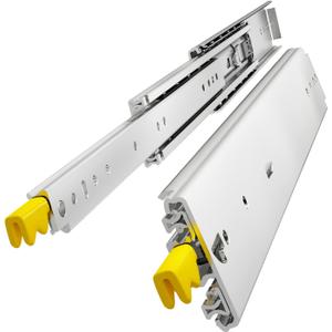 VADANIA 36" Industrial Grade Heavy Duty Drawer Slide with Lock #VD2576, 3" Widening Up to 396lb Load Capacity, 3-Fold Full Extension, Ball Bearing Lock-in & Lock-Out, Side Mount, 1-Pair