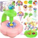 Kids Craft Kits with Light and Music, Arts and Crafts for Kids 4-6 8-12, DIY Flower Bouquets Press Kits, 4 5 6 7 8 Year Old Girl Birthday Gifts, Educational Preschool Travel Toys for Girls Boys