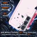 Hualele for Samsung Galaxy S23 Case,[Military Grade Protection] [Dropproof Shcokproof] Anti-Slip Grip Dual Layer Rugged Heavy Duty Galaxy S23 Phone Case,Pink