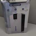 Dehumidifier, Dehumidifiers for Home, 98 OZ Water Tank, (1000 sq.ft) Quiet Dehumidifier for Basement Bedroom Bathroom with Humidity Display, Auto Shut Off, Relaxing 7 Color Ambient Light(Dark Brown)