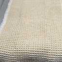 Lunofox Waffle Bathroom Rugs, Super Absorbent Boho Bath Mats, Non-Slip Shower Mats for Bathroom Floor and Tub, Ultra Soft Waffle Weave Runner Mat, Quick Dry, Beige, 17x24 Inch