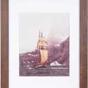 kennethan 11x14 Picture Frame Dark Brown 1 Pcs in 1 set Wooden Frame can Display 8x10 Picture with Mat or 11x14 Without Mat on the Wall for home decorationholiday gift