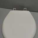 Mayfair Aurora Slow Close Toilet Seat, Easy Clean Hinges and Adjustable Perfect Fit Plastic Seat, Made in USA, Round, Biscuit