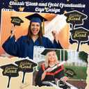 50 Pcs Graduation Hand Fans Bulk, Class of 2026 Grad Cap Themed Plastic Hand Fans with Handle, Black and Gold Graduation Photoshoot Props Party Favors Gifts for Ceremony Decorations Supplies
