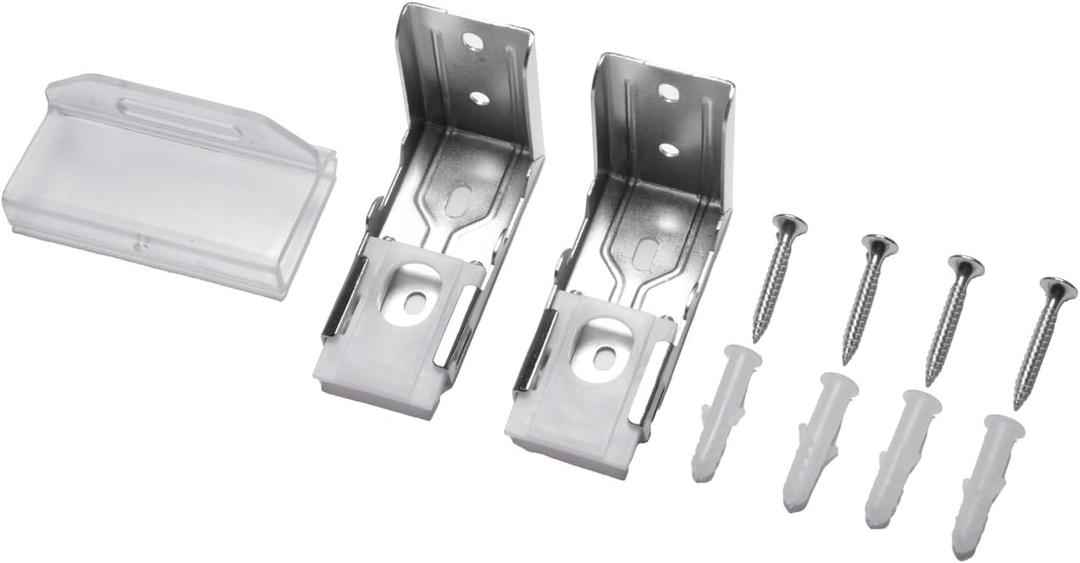 Free-Stop Roller Window Shades with Valance - Replacement Accessories Kit Roller Blinds(3 Brackets, Handle, Screws) - Easy to Install