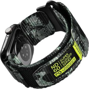 Nereides Compatible with Apple Watch Series 11 Band Series 10/9/8/7/6/5/4/SE/SE2/SE3/Ultra 3/2/1, Nylon Sports Strap with Woven Design for 49mm/46mm/45mm/44mm (L, Green Came)