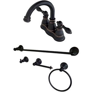 Kingston Brass FSK1616ACL American Classic 4" Centerset Bathroom Faucet, 4-3/4-Inch, Naples Bronze