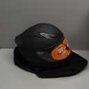 OTS Dual Visor Full-Face Motorcycle Helmet - DOT Certified, Lightweight ABS, Quick-Release Buckle, Washable Liner for Men & Women (Large, Matte Black)