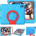 DICEKOO Kids Case for iPad 11th/10th Generation 11 inch/10.9 inch 2025/2022 Release, with Built-in Screen Protector Durable Shockproof Handle Kickstand Kids Cover for Apple iPad 10 Gen 10.9" - Blue