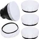 7"/18cm Light Diffuser,Soft Diffuser Lamp Cover White Lamp Shade Diffuser,Great for Studio Strobe Reflectors, Video Shooting (4Pcs)