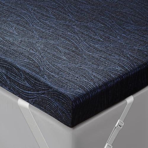 Extra Firm Mattress Topper Queen Size, 3 Inch High Density Cooling Memory Foam Mattress Topper For Back Pain Relief, Cooling Gel Infused Bed Topper with Washable Cover, CertiPUR-US, 120-Night Trial