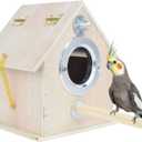 kathson Parakeet Nest Box Bird Nesting House Parrot Breeding Mating Box for Lovebirds Cockatiel Budgie Finch parrotlets-XL
