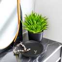COLLECTIVE HOME - Ceramic Jewelry Tray, Decorative Trinket Dish for Rings Earrings Necklaces Bracelet Watch Keys, Birthday Mother's Day Christmas Gift for Women, 4.75", Black Surface (y)