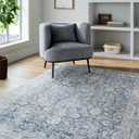 Livabliss x Vivir Mary Vintage Area Rug, 2'7" x 7'3", Gray, (3' x 7')
