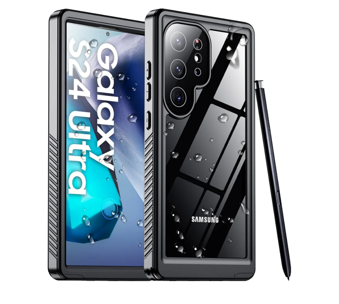 Temdan Designed for Samsung Galaxy S24 Ultra Case,Waterproof Built-in Lens & Screen Protector [Full Body Shockproof][Military Drop Proof][IP68 Underwater] Phone Case for S24 Ultra 5G-Black (2024)