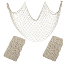 2 Pack Fish Net Decorations for Party (Beige)