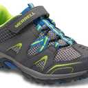 Merrell Trail Chaser Running Shoe (4 Big Kid, Grey/Blue/Citron)