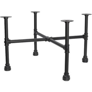 Industrial Pipe Table Legs, Metal Base Furniture Legs for Nightstand, Heavy Duty Vintage Desk Legs, Dining Coffee Table Feet Bench Legs (24"x24")