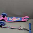 Self Balancing Kick Scooter with Light Up Wheels, Extra Wide Deck, 3 Wheel Platform, Foot Activated Brake, 75 lbs Limit, Kids & Toddlers Girls or Boys, for Ages 3 and Up