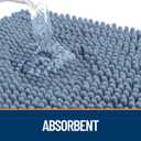 OLANLY Dog Door Mat for Muddy Paws 30x17, Absorbs Moisture and Dirt, Absorbent Non-Slip Washable Doormat, Quick Dry Chenille Mud Mat for Dogs, Entry Indoor Entryway Carpet for Inside Floor, Airy Blue