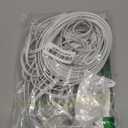 BUSOHE Cat6 Ethernet Cable 75 FT White, Cat-6 Flat RJ45 Computer Internet LAN Network Ethernet Patch Cable Cord, Faster Than Cat5e/Cat5, RJ45 LAN Wire with Clips - 75 Feet